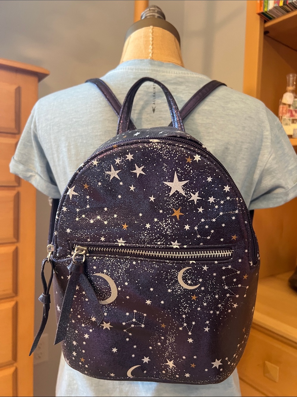 Star & Moon Mini Backpack in Purple